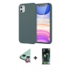 MARSİLYAN™- iPhone 11 Kılıf Kozmos Yansıma Özel Seri - Şeffaf 360 Full Body Arka Koruyucu + Raze Metal Kamera Lens - KI