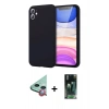 MARSİLYAN™- iPhone 11 Kılıf Kozmos Yansıma Özel Seri - Şeffaf 360 Full Body Arka Koruyucu + Raze Metal Kamera Lens - KI