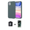 MARSİLYAN™- iPhone 11 Kılıf Kozmos Yansıma Özel Seri - Şeffaf 360 Full Body Arka Koruyucu + PVD Metal Kamera Lens - MI