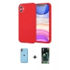 MARSİLYAN™- iPhone 11 Kılıf Kozmos Yansıma Özel Seri - Şeffaf 360 Full Body Arka Koruyucu + Neon Fosforlu Kamera Lens - TU
