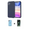 MARSİLYAN™- iPhone 11 Kılıf Kozmos Yansıma Özel Seri - Şeffaf 360 Full Body Arka Koruyucu + Neon Fosforlu Kamera Lens - TU