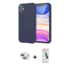 MARSİLYAN™- iPhone 11 Kılıf Kozmos Yansıma Özel Seri - Şeffaf Pasifik Cam Ekran Koruyucu + Pers Alüminyum Kamera Lens - GI