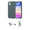 MARSİLYAN™- iPhone 11 Kılıf Kozmos Yansıma Özel Seri - Şeffaf Pasifik Cam Ekran Koruyucu + Pers Alüminyum Kamera Lens - GI