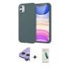 MARSİLYAN™- iPhone 11 Kılıf Kozmos Yansıma Özel Seri - Şeffaf Pasifik Cam Ekran Koruyucu + Raze Metal Kamera Lens - MR