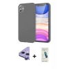 MARSİLYAN™- iPhone 11 Kılıf Kozmos Yansıma Özel Seri - Şeffaf Pasifik Cam Ekran Koruyucu + Raze Metal Kamera Lens - MR