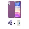 MARSİLYAN™- iPhone 11 Kılıf Kozmos Yansıma Özel Seri - Şeffaf Pasifik Cam Ekran Koruyucu + Raze Metal Kamera Lens - MR