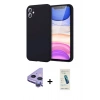 MARSİLYAN™- iPhone 11 Kılıf Kozmos Yansıma Özel Seri - Şeffaf Pasifik Cam Ekran Koruyucu + Raze Metal Kamera Lens - MR