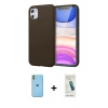 MARSİLYAN™- iPhone 11 Kılıf Kozmos Yansıma Özel Seri - Şeffaf Pasifik Cam Ekran Koruyucu + Neon Fosforlu Kamera Lens - YL