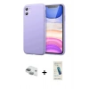 MARSİLYAN™- iPhone 11 Kılıf Kozmos Yansıma Özel Seri - Şeffaf Pasifik Cam Ekran Koruyucu + Pers Alüminyum Kamera Lens - YL