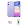 MARSİLYAN™- iPhone 11 Kılıf Kozmos Yansıma Özel Seri - Şeffaf Pasifik Cam Ekran Koruyucu + Pers Alüminyum Kamera Lens - KI