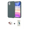 MARSİLYAN™- iPhone 11 Kılıf Kozmos Yansıma Özel Seri - Şeffaf Pasifik Cam Ekran Koruyucu + Pers Alüminyum Kamera Lens - KI