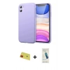 MARSİLYAN™- iPhone 11 Kılıf Kozmos Yansıma Özel Seri - Şeffaf Pasifik Cam Ekran Koruyucu + Rainbow Kamera Lens Koruma Cam - KI