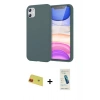 MARSİLYAN™- iPhone 11 Kılıf Kozmos Yansıma Özel Seri - Şeffaf Pasifik Cam Ekran Koruyucu + Rainbow Kamera Lens Koruma Cam - KI