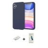 MARSİLYAN™- iPhone 11 Kılıf Kozmos Yansıma Özel Seri - Şeffaf Pasifik Cam Ekran Koruyucu + Renkli Kamera Lens Koruma Cam - SI