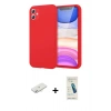 MARSİLYAN™- iPhone 11 Kılıf Kozmos Yansıma Özel Seri - Şeffaf Pasifik Cam Ekran Koruyucu + Renkli Kamera Lens Koruma Cam - SI