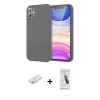 MARSİLYAN™- iPhone 11 Kılıf Kozmos Yansıma Özel Seri - Şeffaf Pasifik Cam Ekran Koruyucu + Renkli Kamera Lens Koruma Cam - SI