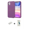 MARSİLYAN™- iPhone 11 Kılıf Kozmos Yansıma Özel Seri - Şeffaf Pasifik Cam Ekran Koruyucu + Renkli Kamera Lens Koruma Cam - SI