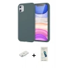 MARSİLYAN™- iPhone 11 Kılıf Kozmos Yansıma Özel Seri - Şeffaf Pasifik Cam Ekran Koruyucu + Renkli Kamera Lens Koruma Cam - SI