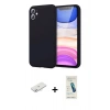 MARSİLYAN™- iPhone 11 Kılıf Kozmos Yansıma Özel Seri - Şeffaf Pasifik Cam Ekran Koruyucu + Renkli Kamera Lens Koruma Cam - SI