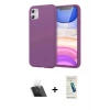 MARSİLYAN™- iPhone 11 Kılıf Kozmos Yansıma Özel Seri - Şeffaf Pasifik Cam Ekran Koruyucu + Kamera Lens Koruma Cam - SF