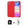 MARSİLYAN™- iPhone 11 Kılıf Kozmos Yansıma Özel Seri - Şeffaf Pasifik Cam Ekran Koruyucu + PVD Metal Kamera Lens - TU