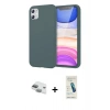 MARSİLYAN™- iPhone 11 Kılıf Kozmos Yansıma Özel Seri - Şeffaf Pasifik Cam Ekran Koruyucu + Pers Alüminyum Kamera Lens - YL