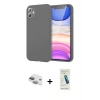 MARSİLYAN™- iPhone 11 Kılıf Kozmos Yansıma Özel Seri - Şeffaf Pasifik Cam Ekran Koruyucu + Pers Alüminyum Kamera Lens - YL
