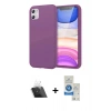MARSİLYAN™- iPhone 11 Kılıf Kozmos Yansıma Özel Seri - Şeffaf Royal Nano Ekran Koruyucu + Kamera Lens Koruma Cam - SF