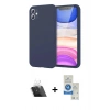 MARSİLYAN™- iPhone 11 Kılıf Kozmos Yansıma Özel Seri - Şeffaf Royal Nano Ekran Koruyucu + Kamera Lens Koruma Cam - SF
