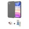 MARSİLYAN™- iPhone 11 Kılıf Kozmos Yansıma Özel Seri - Şeffaf Royal Nano Ekran Koruyucu + Pers Alüminyum Kamera Lens - KI