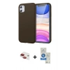 MARSİLYAN™- iPhone 11 Kılıf Kozmos Yansıma Özel Seri - Şeffaf Royal Nano Ekran Koruyucu + Pers Alüminyum Kamera Lens - KI