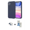 MARSİLYAN™- iPhone 11 Kılıf Kozmos Yansıma Özel Seri - Şeffaf Royal Nano Ekran Koruyucu + Pers Alüminyum Kamera Lens - LT