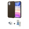 MARSİLYAN™- iPhone 11 Kılıf Kozmos Yansıma Özel Seri - Şeffaf Royal Nano Ekran Koruyucu + Pers Alüminyum Kamera Lens - LT