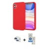 MARSİLYAN™- iPhone 11 Kılıf Kozmos Yansıma Özel Seri - Şeffaf Royal Nano Ekran Koruyucu + Pers Alüminyum Kamera Lens - LT