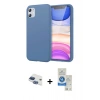 MARSİLYAN™- iPhone 11 Kılıf Kozmos Yansıma Özel Seri - Şeffaf Royal Nano Ekran Koruyucu + Pers Alüminyum Kamera Lens - LT