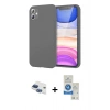 MARSİLYAN™- iPhone 11 Kılıf Kozmos Yansıma Özel Seri - Şeffaf Royal Nano Ekran Koruyucu + Pers Alüminyum Kamera Lens - LT
