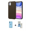 MARSİLYAN™- iPhone 11 Kılıf Kozmos Yansıma Özel Seri - Şeffaf Royal Nano Ekran Koruyucu + Neon Fosforlu Kamera Lens - MI