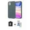 MARSİLYAN™- iPhone 11 Kılıf Kozmos Yansıma Özel Seri - Şeffaf Royal Nano Ekran Koruyucu + PVD Metal Kamera Lens - MI