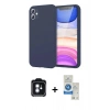 MARSİLYAN™- iPhone 11 Kılıf Kozmos Yansıma Özel Seri - Şeffaf Royal Nano Ekran Koruyucu + PVD Metal Kamera Lens - MI