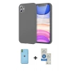 MARSİLYAN™- iPhone 11 Kılıf Kozmos Yansıma Özel Seri - Şeffaf Royal Nano Ekran Koruyucu + Neon Fosforlu Kamera Lens - YL