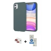 MARSİLYAN™- iPhone 11 Kılıf Kozmos Yansıma Özel Seri - Şeffaf Royal Nano Ekran Koruyucu + Pers Alüminyum Kamera Lens - KI