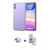 MARSİLYAN™- iPhone 11 Kılıf Kozmos Yansıma Özel Seri - Şeffaf Royal Nano Ekran Koruyucu + Pers Alüminyum Kamera Lens - GI
