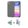 MARSİLYAN™- iPhone 11 Kılıf Kozmos Yansıma Özel Seri - Şeffaf Royal Nano Ekran Koruyucu + Raze Metal Kamera Lens - MI