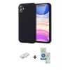 MARSİLYAN™- iPhone 11 Kılıf Kozmos Yansıma Özel Seri - Şeffaf Royal Nano Ekran Koruyucu + Renkli Kamera Lens Koruma Cam - PE