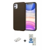 MARSİLYAN™- iPhone 11 Kılıf Kozmos Yansıma Özel Seri - Şeffaf Royal Nano Ekran Koruyucu + Renkli Kamera Lens Koruma Cam - PE