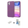 MARSİLYAN™- iPhone 11 Kılıf Kozmos Yansıma Özel Seri - Şeffaf Royal Nano Ekran Koruyucu + Renkli Kamera Lens Koruma Cam - PE