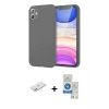 MARSİLYAN™- iPhone 11 Kılıf Kozmos Yansıma Özel Seri - Şeffaf Royal Nano Ekran Koruyucu + Renkli Kamera Lens Koruma Cam - PE