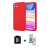MARSİLYAN™- iPhone 11 Kılıf Kozmos Yansıma Özel Seri - Şeffaf Royal Nano Ekran Koruyucu + PVD Metal Kamera Lens - SH
