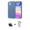 MARSİLYAN™- iPhone 11 Kılıf Kozmos Yansıma Özel Seri - Şeffaf Uv Polymer Nano Ekran Koruyucu + Kamera Lens Koruma Cam - SF