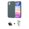 MARSİLYAN™- iPhone 11 Kılıf Kozmos Yansıma Özel Seri - Şeffaf Uv Polymer Nano Ekran Koruyucu + Kamera Lens Koruma Cam - SF